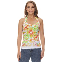 Fractal Artwork T- Shirt Sun Ray Life T- Shirt Basic Halter Top by maxcute