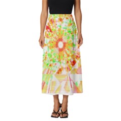 Fractal Artwork T- Shirt Sun Ray Life T- Shirt Classic Midi Chiffon Skirt