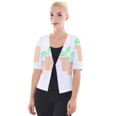 Garden T- Shirt Garden Flowers Pattern T- Shirt Cropped Button Cardigan by maxcute