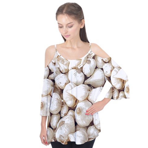 Garlic T- Shirt Garlic Bulbs Photograph T- Shirt Flutter Tees by maxcute