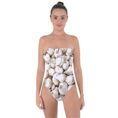 Garlic T- Shirt Garlic Bulbs Photograph T- Shirt Tie Back One Piece Swimsuit by maxcute