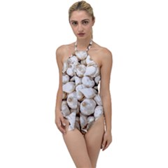 Garlic T- Shirt Garlic Bulbs Photograph T- Shirt Go With The Flow One Piece Swimsuit by maxcute