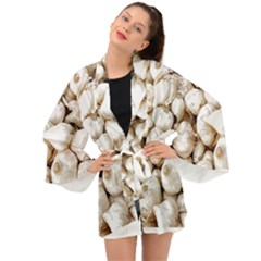 Garlic T- Shirt Garlic Bulbs Photograph T- Shirt Long Sleeve Kimono by maxcute