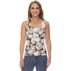 Garlic T- Shirt Garlic Bulbs Photograph T- Shirt Basic Halter Top by maxcute