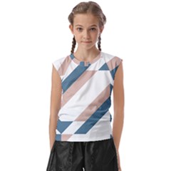 Geometric Abstract Art T- Shirt Mountain River Pattern Kids  Raglan Cap Sleeve Tee by maxcute