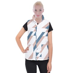 Geometric Abstract Art T- Shirt Mountain River Pattern Women s Button Up Vest by maxcute