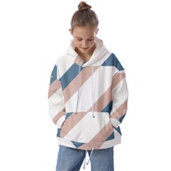 Geometric Abstract Art T- Shirt Mountain River Pattern Kids  Oversized Hoodie by maxcute