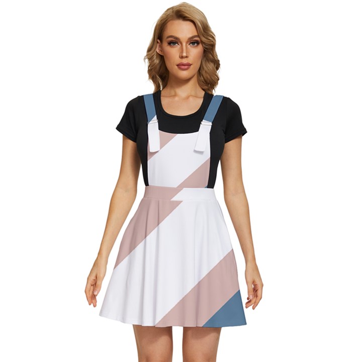 Geometric Abstract Art T- Shirt Mountain River Pattern Apron Dress