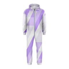 Geometric Abstract Art T- Shirt Purple Mountains Pattern Hooded Jumpsuit (kids) by maxcute