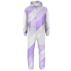 Geometric Abstract Art T- Shirt Purple Mountains Pattern Hooded Jumpsuit (men) by maxcute