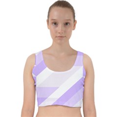 Geometric Abstract Art T- Shirt Purple Mountains Pattern Velvet Racer Back Crop Top by maxcute