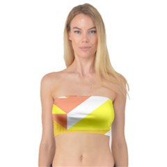 Geometric Abstract Art T- Shirt Sunrise Pattern Bandeau Top