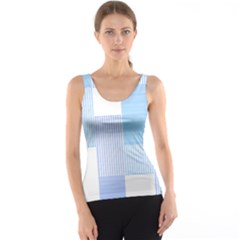 Geometric T- Shirt Blue Composition T- Shirt Tank Top by maxcute