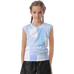 Geometric T- Shirt Blue Composition T- Shirt Kids  Raglan Cap Sleeve Tee by maxcute