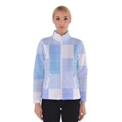 Geometric T- Shirt Blue Composition T- Shirt Women s Bomber Jacket by maxcute