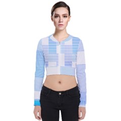 Geometric T- Shirt Blue Composition T- Shirt Long Sleeve Zip Up Bomber Jacket by maxcute