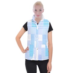 Geometric T- Shirt Blue Composition T- Shirt Women s Button Up Vest by maxcute