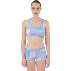 Geometric T- Shirt Blue Composition T- Shirt Work It Out Gym Set by maxcute