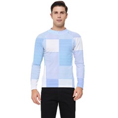 Geometric T- Shirt Blue Composition T- Shirt Men s Long Sleeve Rash Guard by maxcute