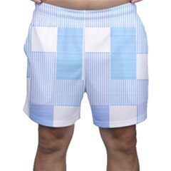 Geometric T- Shirt Blue Composition T- Shirt Men s Shorts