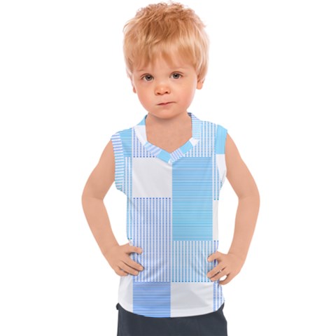 Geometric T- Shirt Blue Composition T- Shirt Kids  Sport Tank Top by maxcute