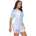 Geometric T- Shirt Blue Composition T- Shirt Just Threw It On Dress View3