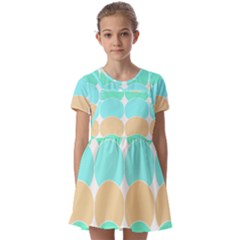 Geometric T- Shirtgeometric Pattern T- Shirt Kids  Short Sleeve Pinafore Style Dress by maxcute