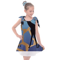 Giraffe Lover T- Shirt G I R A F F E O N G I R A F F E P R I N T P R E T T Y F O R V A C A T I O N T Kids  Tie Up Tunic Dress by maxcute