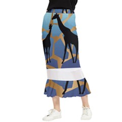 Giraffe Lover T- Shirt G I R A F F E O N G I R A F F E P R I N T P R E T T Y F O R V A C A T I O N T Maxi Fishtail Chiffon Skirt