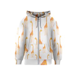 Giraffe Pattern T- Shirt Giraffes T- Shirt Kids  Zipper Hoodie by maxcute