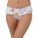 Giraffe Pattern T- Shirt Giraffes T- Shirt Frill Bikini Bottom View1