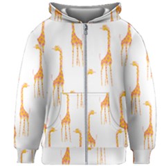 Giraffe Pattern T- Shirt Giraffes T- Shirt Kids  Zipper Hoodie Without Drawstring by maxcute