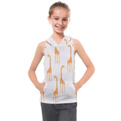 Giraffe Pattern T- Shirt Giraffes T- Shirt Kids  Sleeveless Hoodie by maxcute