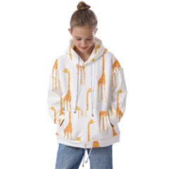 Giraffe Pattern T- Shirt Giraffes T- Shirt Kids  Oversized Hoodie by maxcute