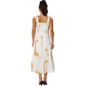 Giraffe Pattern T- Shirt Giraffes T- Shirt Tie-Strap Tiered Midi Chiffon Dress View4