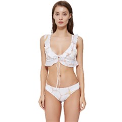 Giraffe T- Shirt Giraffe Spots T- Shirt Low Cut Ruffle Edge Bikini Set