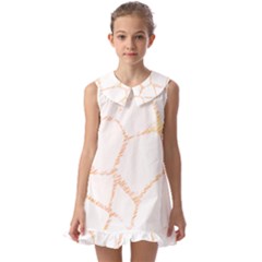 Giraffe T- Shirt Giraffe Spots T- Shirt Kids  Pilgrim Collar Ruffle Hem Dress