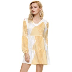 Giraffe T- Shirt Giraffe T- Shirt Tiered Long Sleeve Mini Dress by maxcute