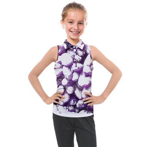 Grapes T- Shirt Purple Grapes Photo T- Shirt Kids  Sleeveless Polo Tee by maxcute