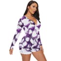 Grapes T- Shirt Purple Grapes Photo T- Shirt Long Sleeve Boyleg Swimsuit View3