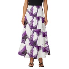 Grapes T- Shirt Purple Grapes Photo T- Shirt Tiered Ruffle Maxi Skirt