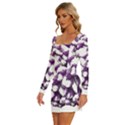 Grapes T- Shirt Purple Grapes Photo T- Shirt Long Sleeve Square Neck Bodycon Velour Dress View2