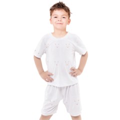 Gray Cat Pattern T- Shirt Cute Gray Cat Pattern T- Shirt Kids  Tee And Shorts Set by maxcute