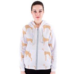 Great Dane T- Shirt Great Dane Dog - Brown - Pattern T- Shirt Women s Zipper Hoodie by maxcute