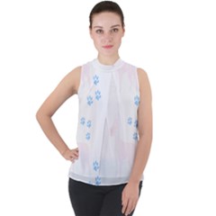 Great Dane T- Shirt Great Dane Dog Pattern T- Shirt Mock Neck Chiffon Sleeveless Top by maxcute