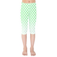 Green Checker T- Shirt Green Checker T- Shirt Kids  Capri Leggings  by maxcute