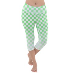 Green Checker T- Shirt Green Checker T- Shirt Lightweight Velour Capri Yoga Leggings by maxcute