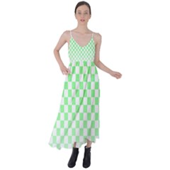 Green Checker T- Shirt Green Checker T- Shirt Tie Back Maxi Dress by maxcute