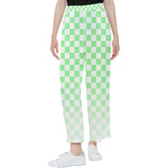 Green Checker T- Shirt Green Checker T- Shirt Women s Pants  by maxcute