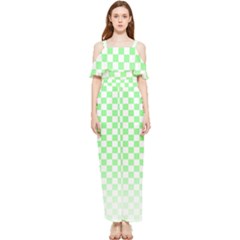 Green Checker T- Shirt Green Checker T- Shirt Draped Sleeveless Chiffon Jumpsuit by maxcute